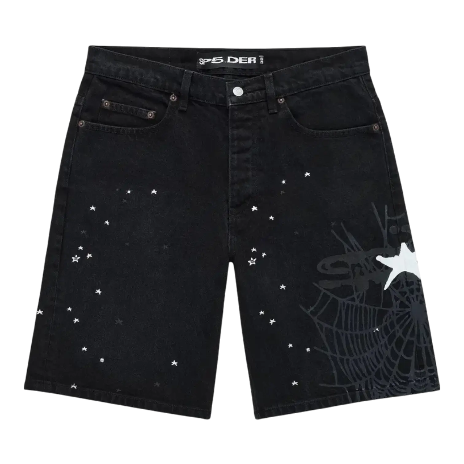 Sp5der Heavy Web Denim Shorts