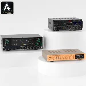 Areyourshop Black/Gold Power Amplifiers with EQ Bluetooth5.0 & Remote Control - USB/Disk/SD Playback for Home Cinema Party Car Conference