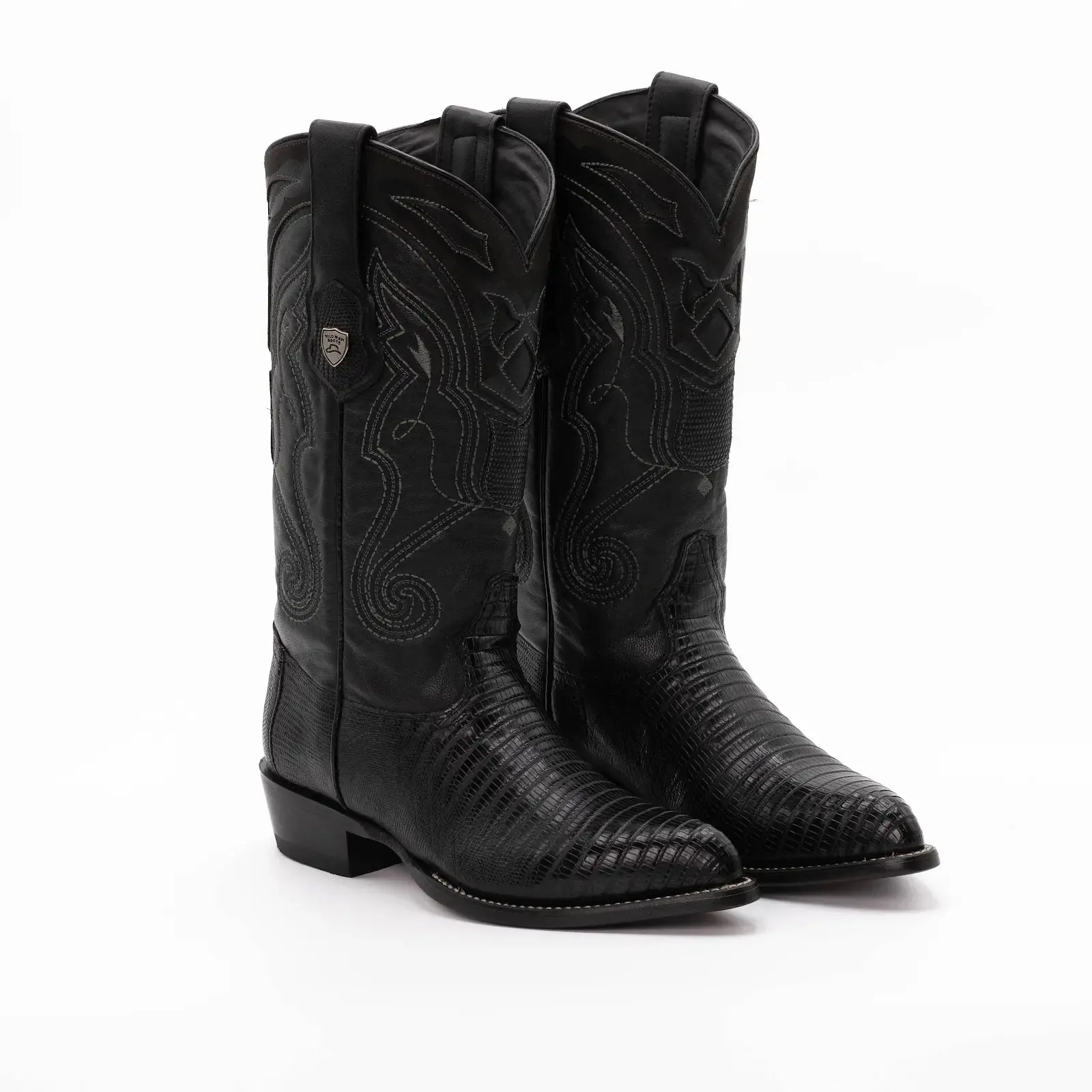 Wild West Boots – Men's 2990705 | J-Toe | Teju Lizard Leather | Black | Cowboy Boot
