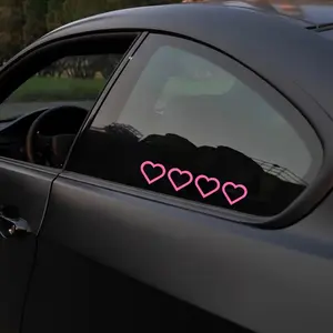 A sheet of fun heart-shaped car stickers, vinyl love stickers, Sticker for cars