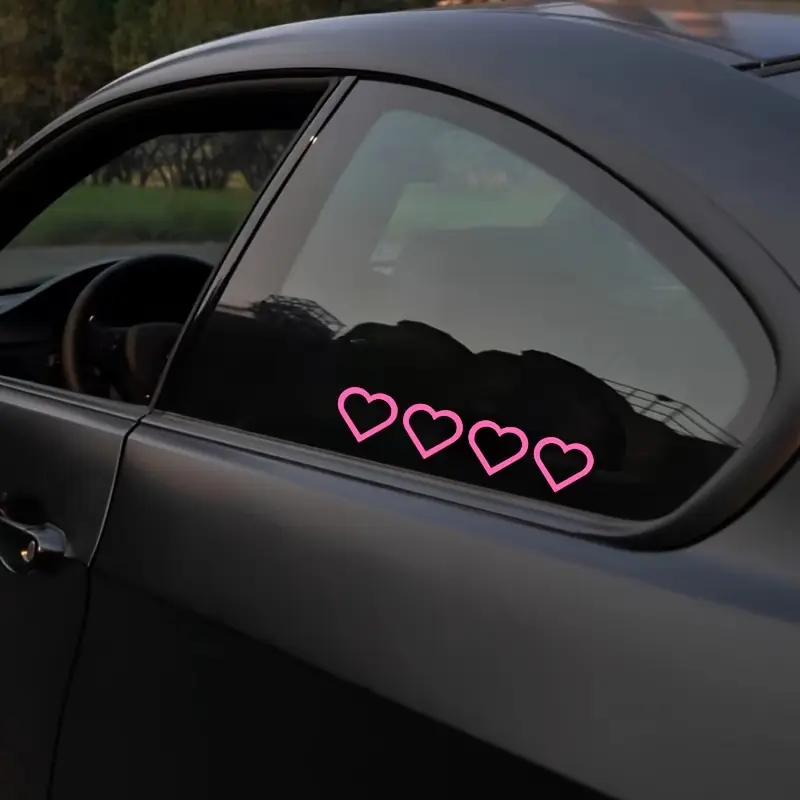 A sheet of fun heart-shaped car stickers, vinyl love stickers, Sticker for cars, Car Decal