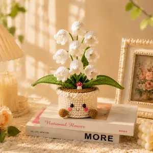 Handmade Crocheted Lily of the Valley LED Lantern – Cute Warm-Light Ornament for Home, Bedside & Desk Decor, Valentine’s Day & Mother’s Day Gift, 2026 Ramadan Decoration