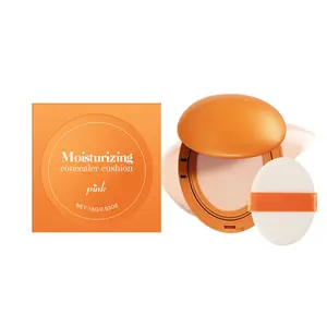 AMZ Pink Moisturizing Concealer Cushion, Waterproof And Sweat-Proof, Velvet Texture, Moisturizing Concealer, Clear And Nourishing Base Cushion
