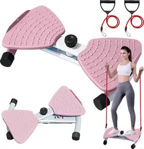 Waist Twister Machine Exercise Ab Twister Board with 300 Lbs Weight Capacity Adjustable Noiseless Twist Board for Home Abs Workout Equipment for Women Men 9999 Pink Effective Abdominal Workouts