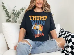 Donald Trump Tshirts, Trump Won Again Shirts, Republican Shirt, Trump 2024 Shirt, Trump T-Shirt, Election T-Shirt, After Election Tshirt