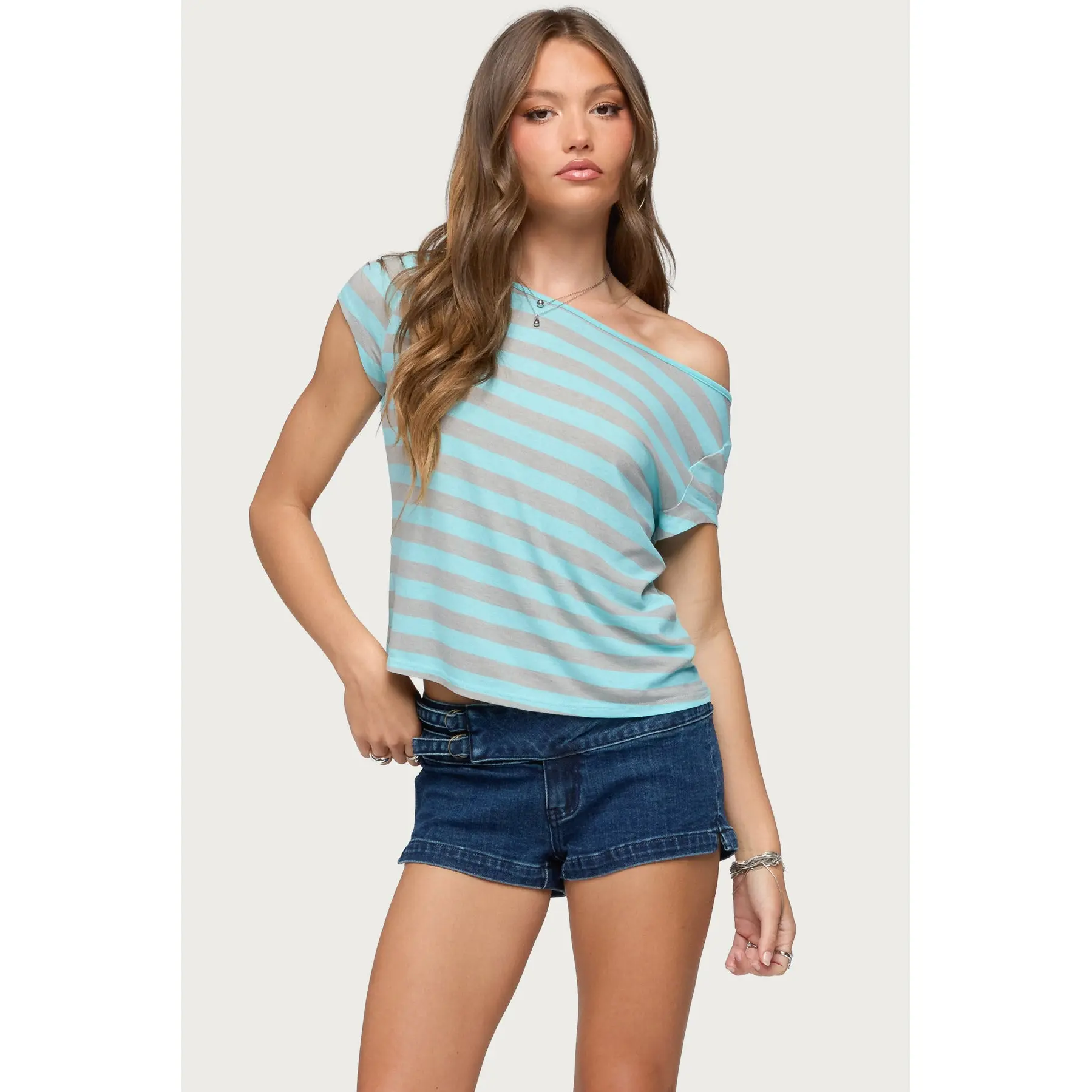 Sandie Striped Off Shoulder Top