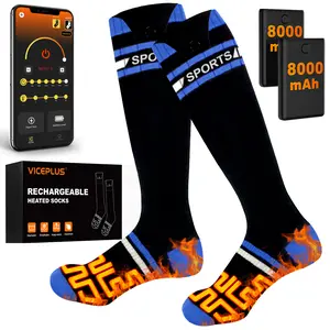 Heated Socks for Men Women, 8000mAh x2 Battery APP Control Washable Heating Socks Foot Warmers for Skiing Hiking Camping Biking Hunting Outdoor Work