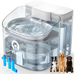 VEWO 11L Large Dog Water Fountain for Big Breeds, No Spill Dog Water Bowl Dispenser with Deep Basin, BPA Free, Ultra Quiet, 7 Days No Refill for Large Dogs/Multi-Pet Homes