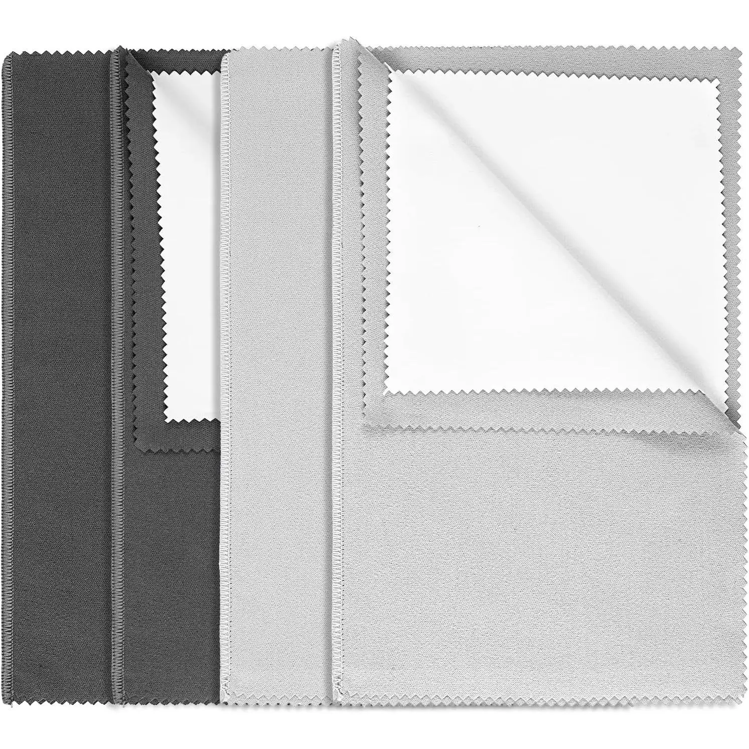 2Pcs Thick Non-Woven Jewelry Cleaning Soft Cloths - 12x10 in, for Sterling Silver, Gold Jewelry, Kitchen Cutlery & Tableware Cleaning