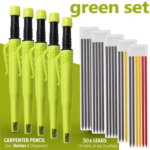 10pcs/set2.8mm durable reusable automatic pencil Mechanical Pencils Set Art Drafting Pencils for deep hole marking, woodworking, carpentry, and architectural drawing tools