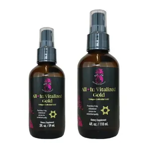 All-In Nutritionals Colloidal Gold Dropper or Spray - 99.99% Pure Gold for Maximum Absorption - Supplement, Healthcare Fitness Edible