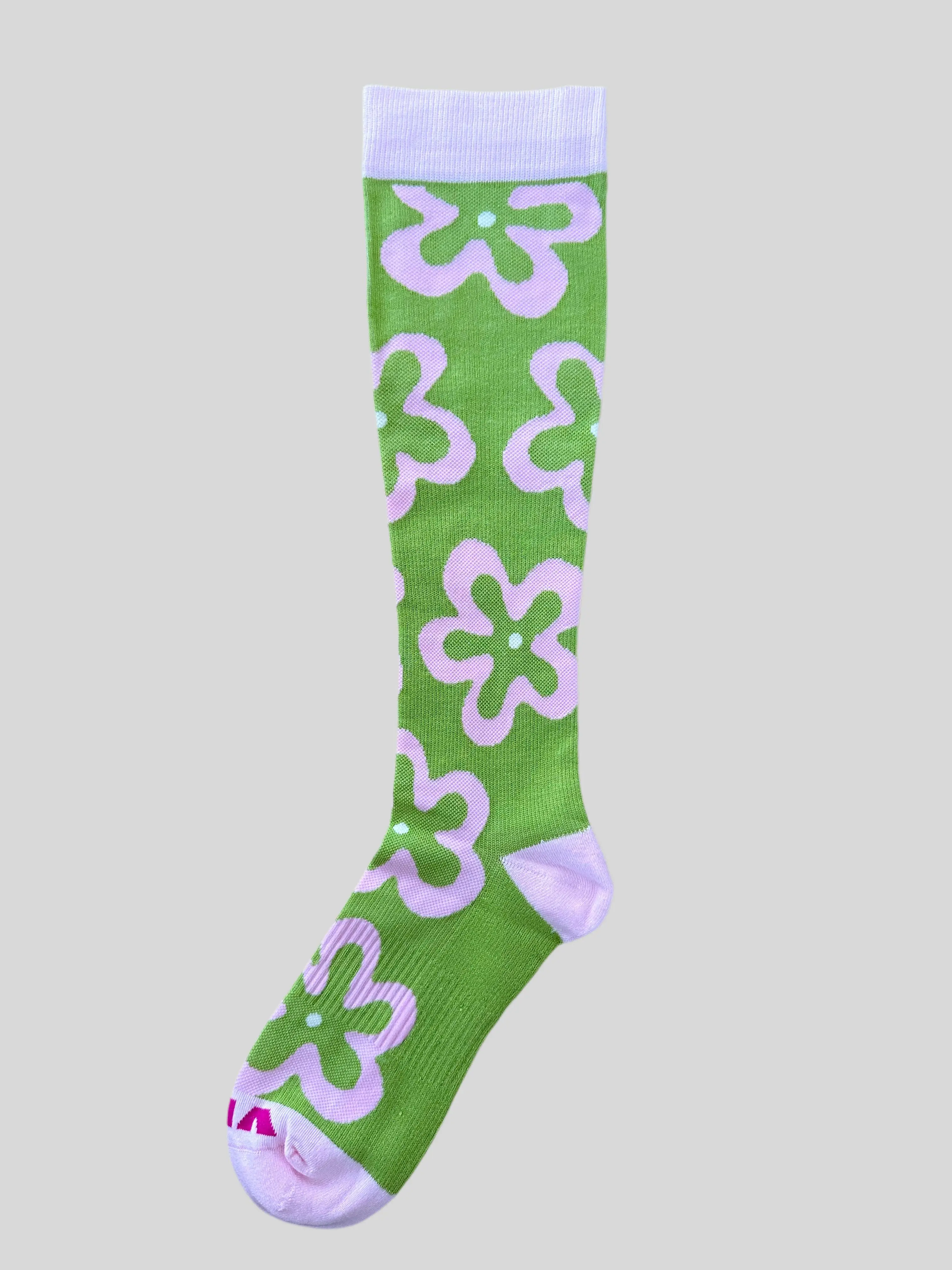 Flower Power Bamboo Compression Socks -  Soft Everyday Wear for Women, Eco-Friendly Viscose