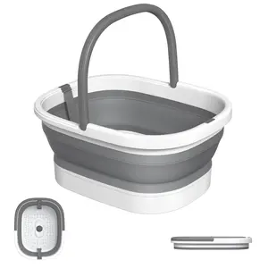 Nekteck Foot Soaking Tub Collapsible Bucket for Foot Bath Soak Tub, Foot Basin Foot Soaker with 138 Acupressure Nodes and Pumice Stone for Feet Massager Pedicure Foot Spa, Gifts for Men Women Dad Mom