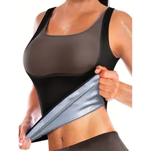Women's Sauna Suit Shirt - Premium Compression Vest with Waistline, Gym Workout Tops, Fitness Top, Quick-Dry All-Seasons Body Shaper, Sweat-Resistant Durable Sportswear, Sleek Modern Design,  Gym Training,summervi, Athletic Shirt, Women's Gym Wear