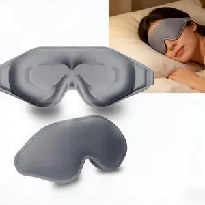 Professional 3D Memory Cotton Sleep Eye Mask, Full Light Blocking, Zero Eyestrain, Comfortable Side Sleeper, Travel Home Office Use