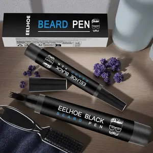 Men's Beard Filling Pen Set, Natural Waterproof Beard Pen, Beard Coloring Pen, Liquid Form, Non-Flammable, Beard Appearance Tools, Beard Grooming Cosmetic