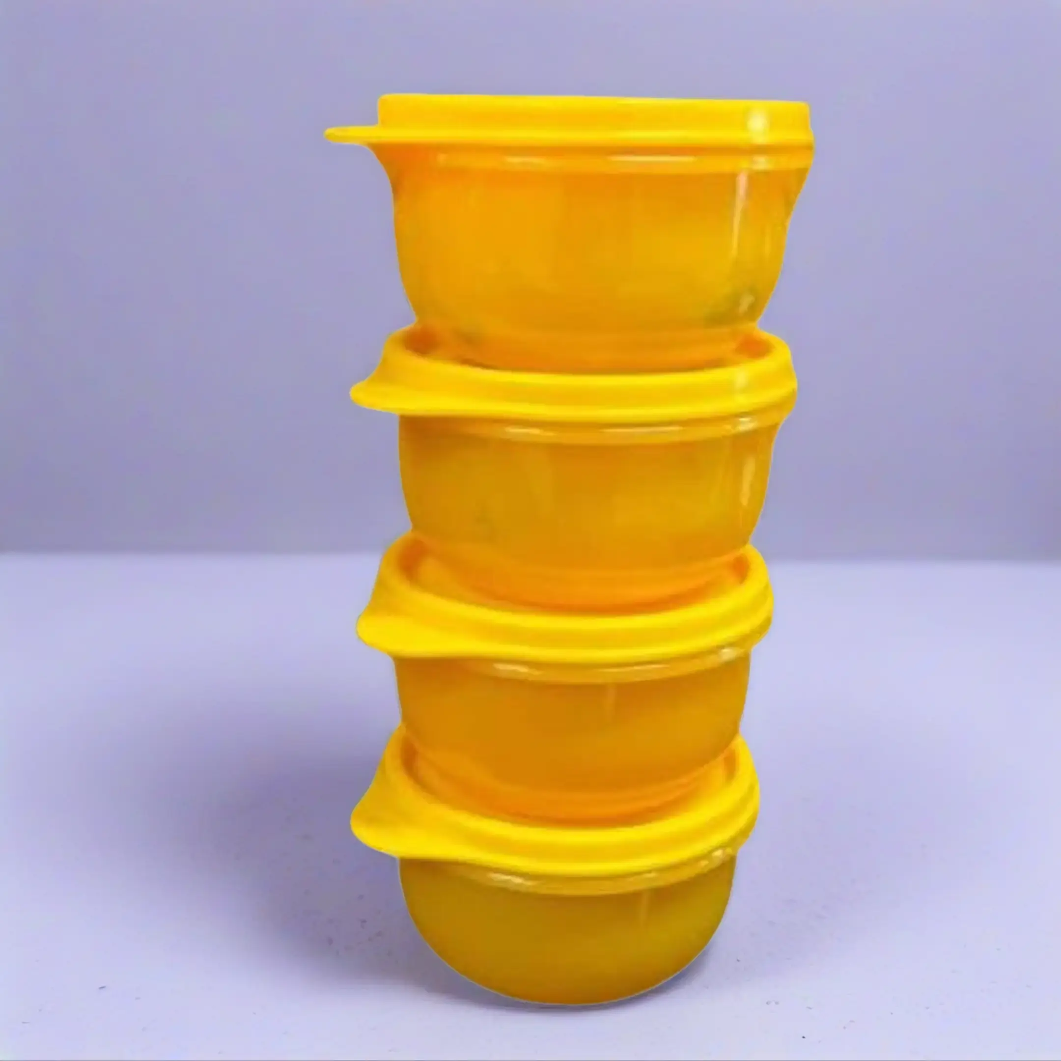 Cereal Bowls Set - 4-Piece Sturdy Plastic Kitchen Tableware, Vibrant Serving Bowls for Home & Office Meals & Snacks