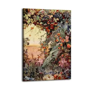 Fantastical Berries Nature Vintage Flower Poster Decorative Painting Canvas Wall Art Picture Print Modern Family Bedroom Decor