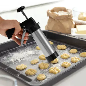 Churro Maker Machine DIY Cookie Maker Machine Churrera and Piping Bag Churros Filler Hollow Churro with a Large Needle and 3 Nozzles