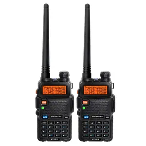 ALERVITES Dual Band Two-Way Radio At-5rx, Walkie Talkie Portable, Handheld Design, Long Range Outdoor Use, Ideal for Camping & Hiking Adventures