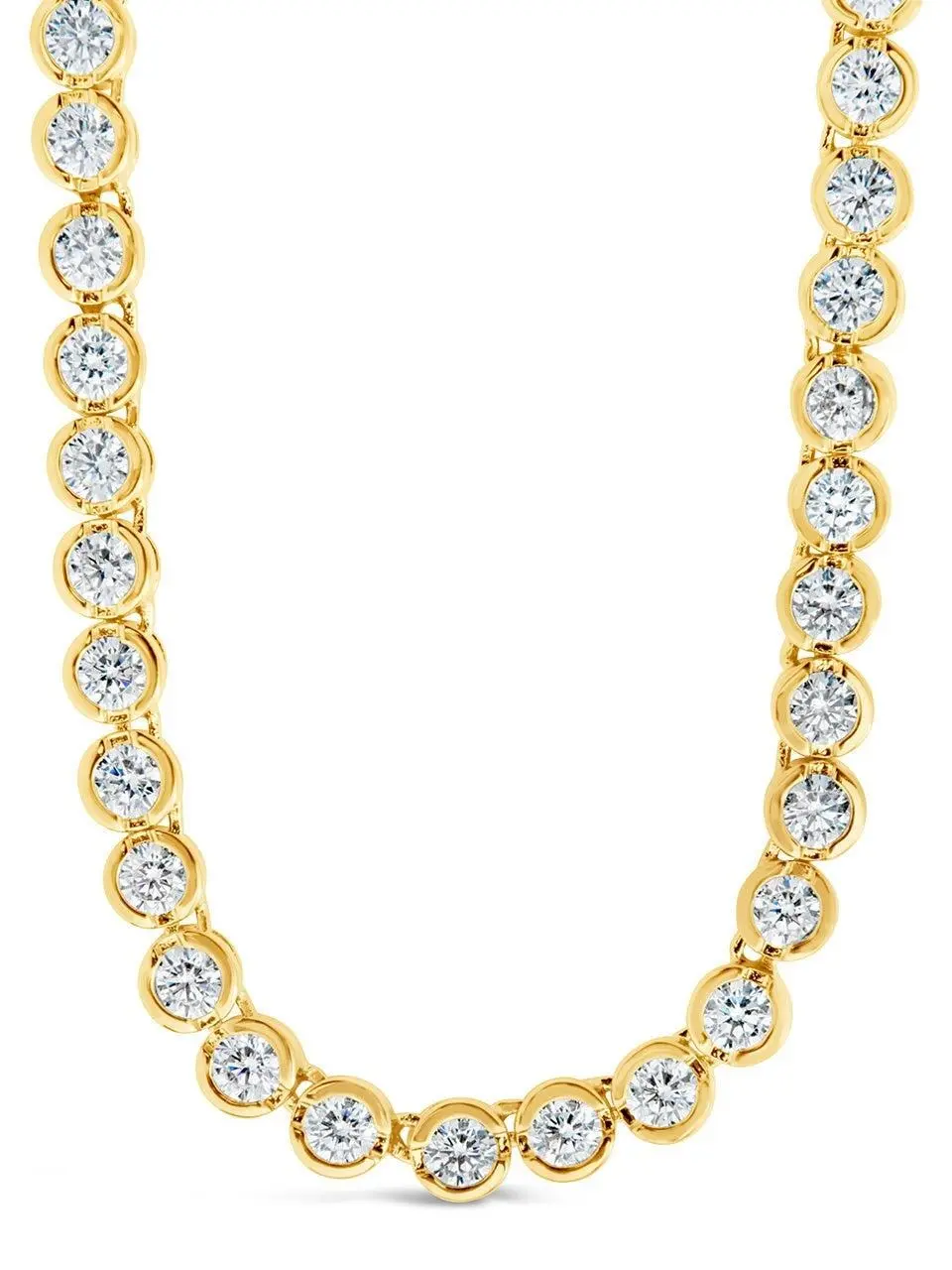 Sterling Forever Helene Bezel CZ Tennis Necklace Sterling Forever Helene Bezel CZ Tennis Necklace
