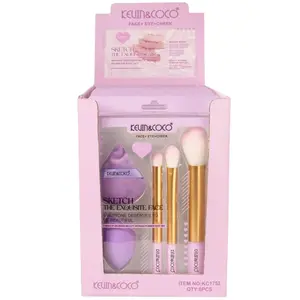 Kevin & Coco Sketch The Exquisite Face Purple Makeup Tools - Wholesale Display 6 Sets (KC1752)