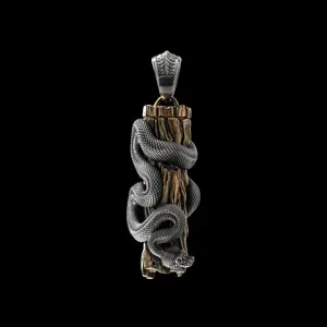 Python Capsule Pendant, Snake Lover Gifts