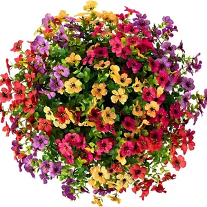 Artificial Fake Flowers – Realistic Faux Plants, UV-Resistant Perfect for summer outdoor decor with vibrant, true-to-life colors. Ideal for porches, homes, patios, balconies, and gardens. tiktokshopspringglowup