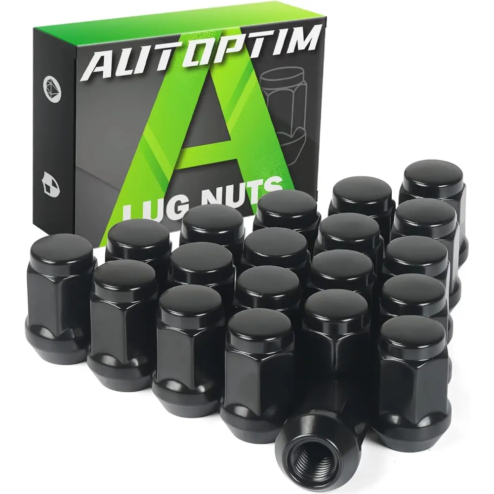 1/2-20 Lug Nuts-Replacement For 1987-2018 Jeep Wrangler JK,2002-2012 Liberty,1993-2010 Grand Cherokee, Black 19mm Hex 1.38" Tall, 1/2"-20 Closed End Aftermarket Wheel Lug Nuts (20pcs), Anti-Rust, Closed End Lug Nuts