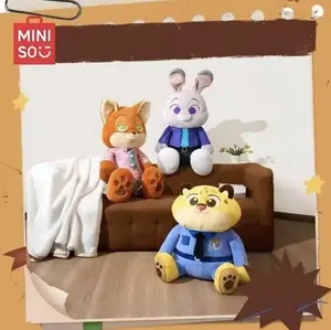 [New Year's gift] MINISO Disney Zootopia Series Nick Plush Toy Doll, Sleep Pillow, Home Decoration, New Year's gift