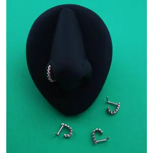 Rose Gold PVD Floral Vine Nose Curve