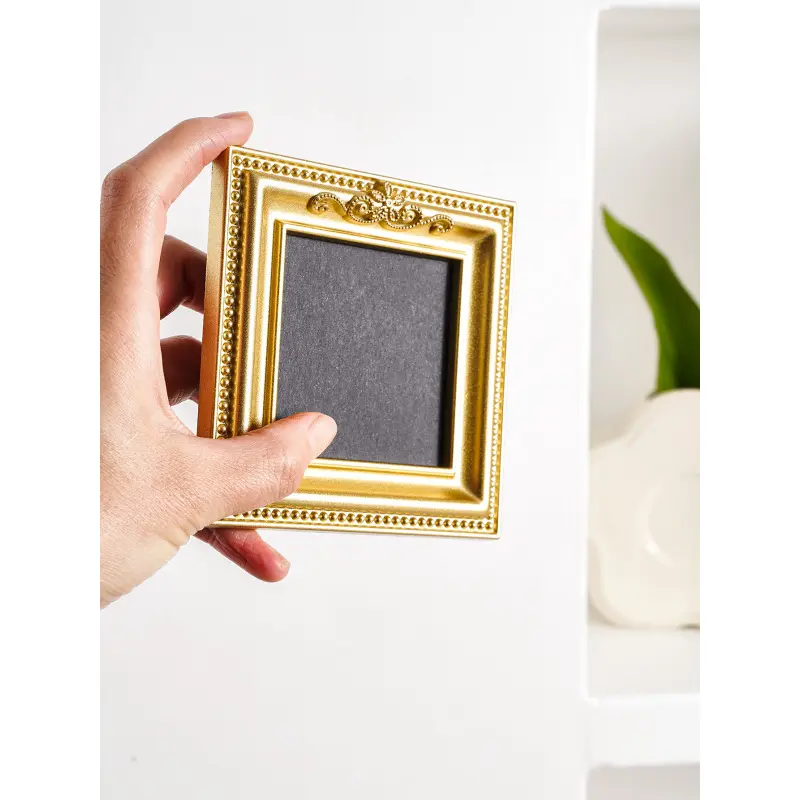 New ins photo props in Victorian style, light luxury vintage DIY handmade table decorations, Classic rectangular frame, Classic rectangle frame