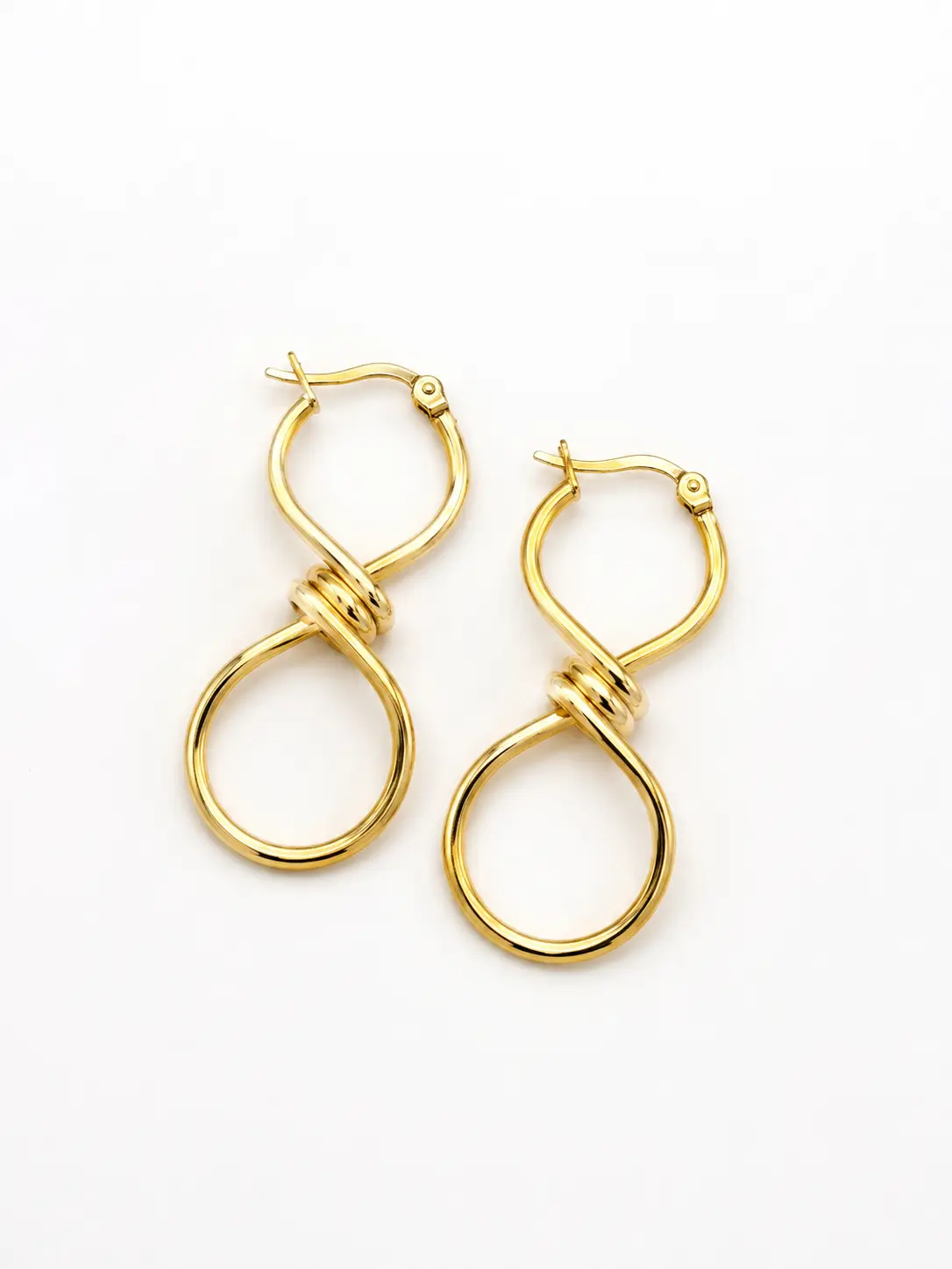 Gold Infinity Hoop Earrings for women