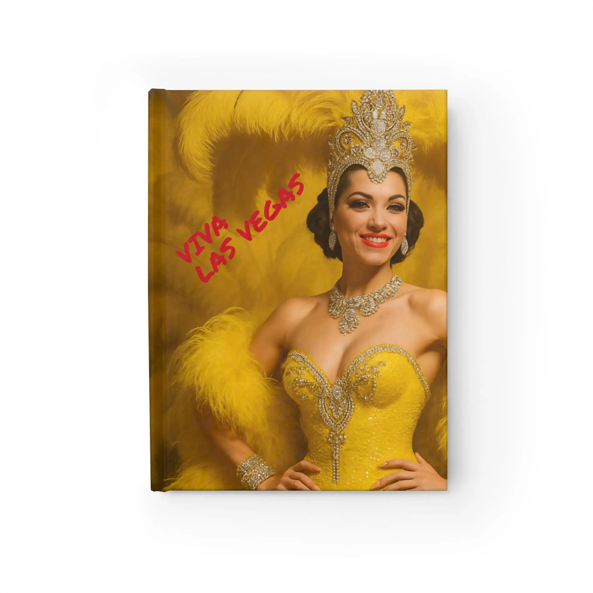 Viva Las Vegas Travel Journal: Bright Yellow Ruled Notebook