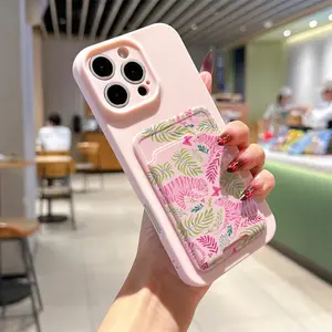 Self-Adhesive Card Holder Phone Case, Shockproof Durable Protection Tpu Cover for iPhone 6/7/8/x/XR/XS Max/11/12/13/14/15 Pro Max, Perfect Gift for Women
