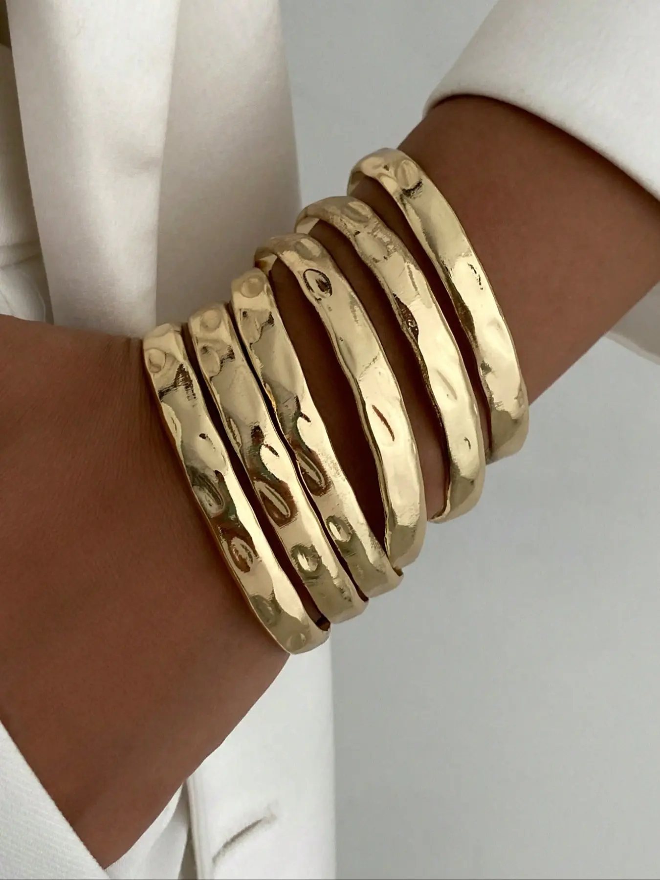 Boho Style Geometric Pattern Metal Bangle Bracelets Set, Layered Bracelet Set, Bracelet Combination Set, Trendy Stack Bangle, Stacking Bangles, Minimalist Bangles, Open Cuff Design, Punk Fashion Jewelry for Women, Daily Wear & Party Accessories