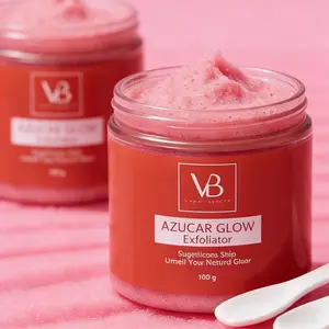 VB BLANQUEACULOS AZUCAR GLOW Exfoliant & Brightening Sugar Scrub Hydrating Exfoliating Facial Cleanser for Smooth Skin 100g Cleansing