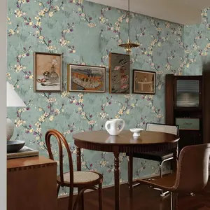 17.5”x120” Floral Peel and Stick Wallpaper Flower Tree Contact Paper Self Adhesive Removable Modern Sage Green Wall Paper Decorative Wall Covering Countertop Vinyl Film Roll