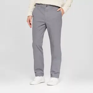 Men's Every Wear Straight Fit Chino Pants - Goodfellow & Co Thundering Gray 38x30: Cotton Spandex Blend, Mid Rise