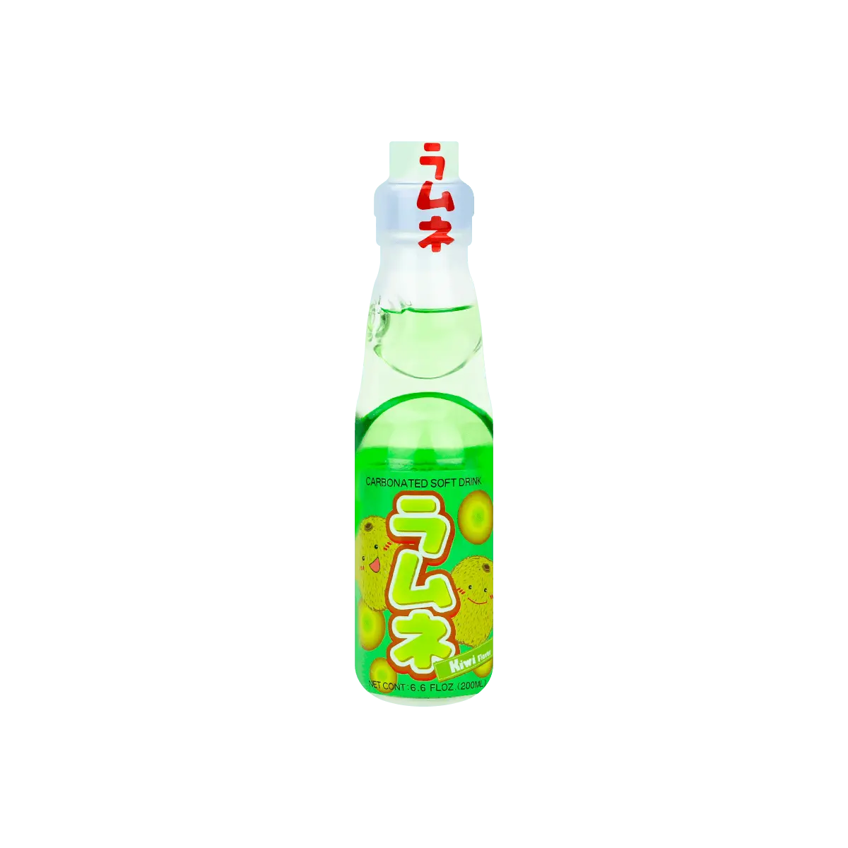 HATAKOSEN Ramune Japanese Soda - Kiwi Flavor, 200ml Bottle - Unique Marble Drink for Refreshment