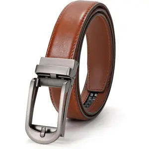 P-BLT04    Kids Ratchet Leather Belt Boys Dress Belt for Formal and Casual Pants School Uniform