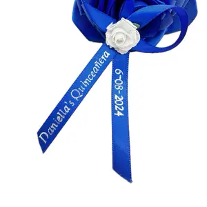 Personalized ribbons for quince años, baby shower, wedding, Baptism, listones personalizados
