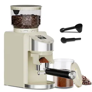 Gevi Electric Coffee Grinder | 35 Grind Settings | Conical Burr for Espresso, Drip, French Press & More | Anti-Static Design, White&Black