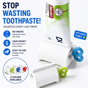 Toothpaste Squeezer Tool | No Waste Toothpaste Holder | Easy Twist Dispenser | Bathroom Gadget