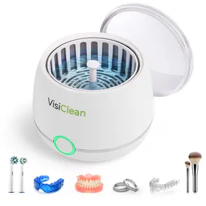 Ultrasonic Retainer Cleaner, Retainer Cleaner Machine, Aligner Cleaner, Nightguard Cleaner, Mouthguard Cleaner, Denture Cleaner - Ultrasonic Jewelry Cleaner - VisiClean Innov