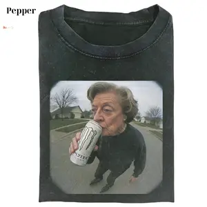 Funny Monster Energy Grandma T-Shirt, Viral Meme Energy Drink Graphic Tee, Hilarious Streetwear Shirt, Unisex Menswear Womenswear Top, Internet Humor Style
