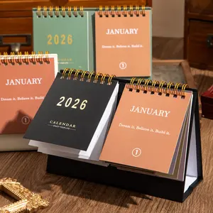 2026 Yearly Desk Calendar with Inspirational Quotes, Dual-Row Desktop Office Decor, Planning Reminder Small Ornament, Productivity Planner