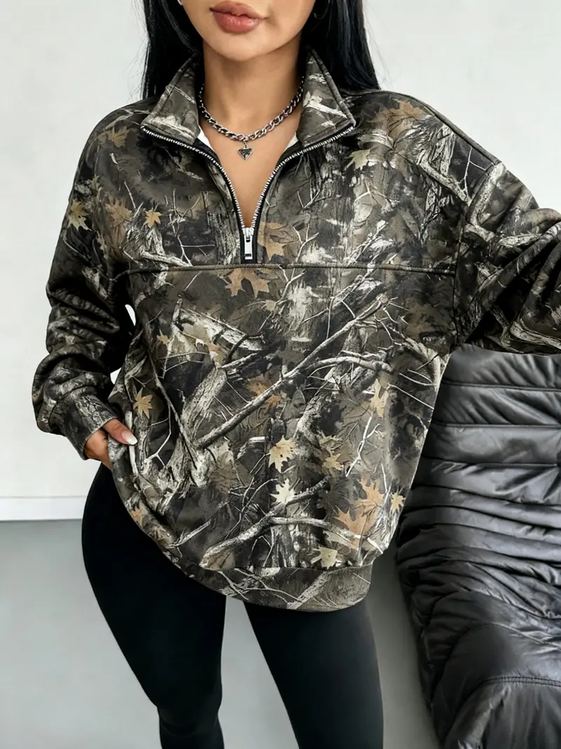 トップス 00s Admiral camouflage zip hoodie y2k Y2K Revival: Tri-Color Camo Zip Hoodie, Retro Camo - Future Is Retro