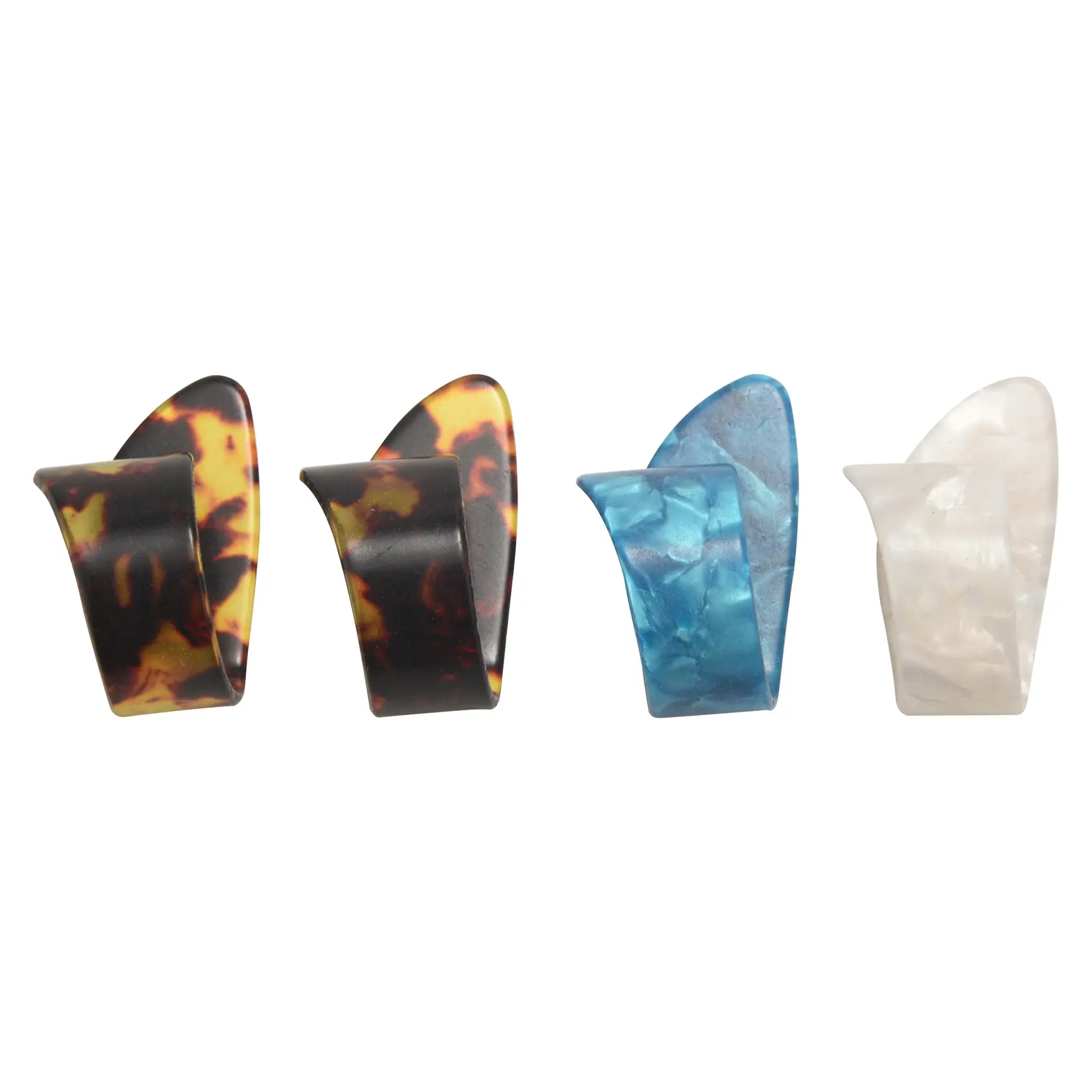 4-Piece Celluloid Thumb Guitar Picks, Thickness Accessory for Acoustic and Electric Guitars