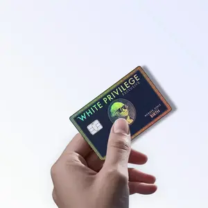 White Privilege Holographic Credit Card Stickers Matte Waterproof Vinyl Debit Skin Decal Cover Easy To Apply Diy Kits Protector